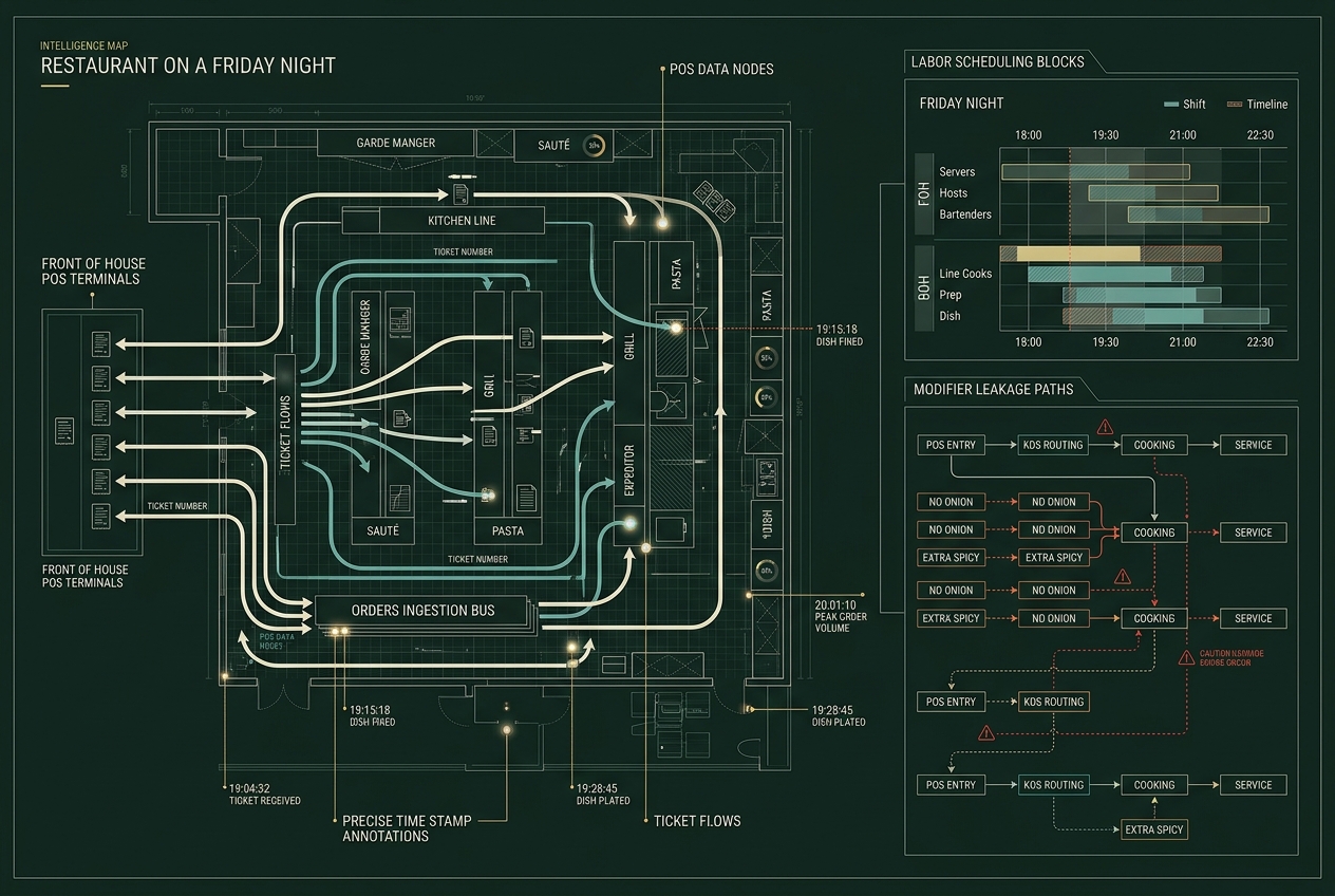 Operational mapping artifact showing line checks and coordination